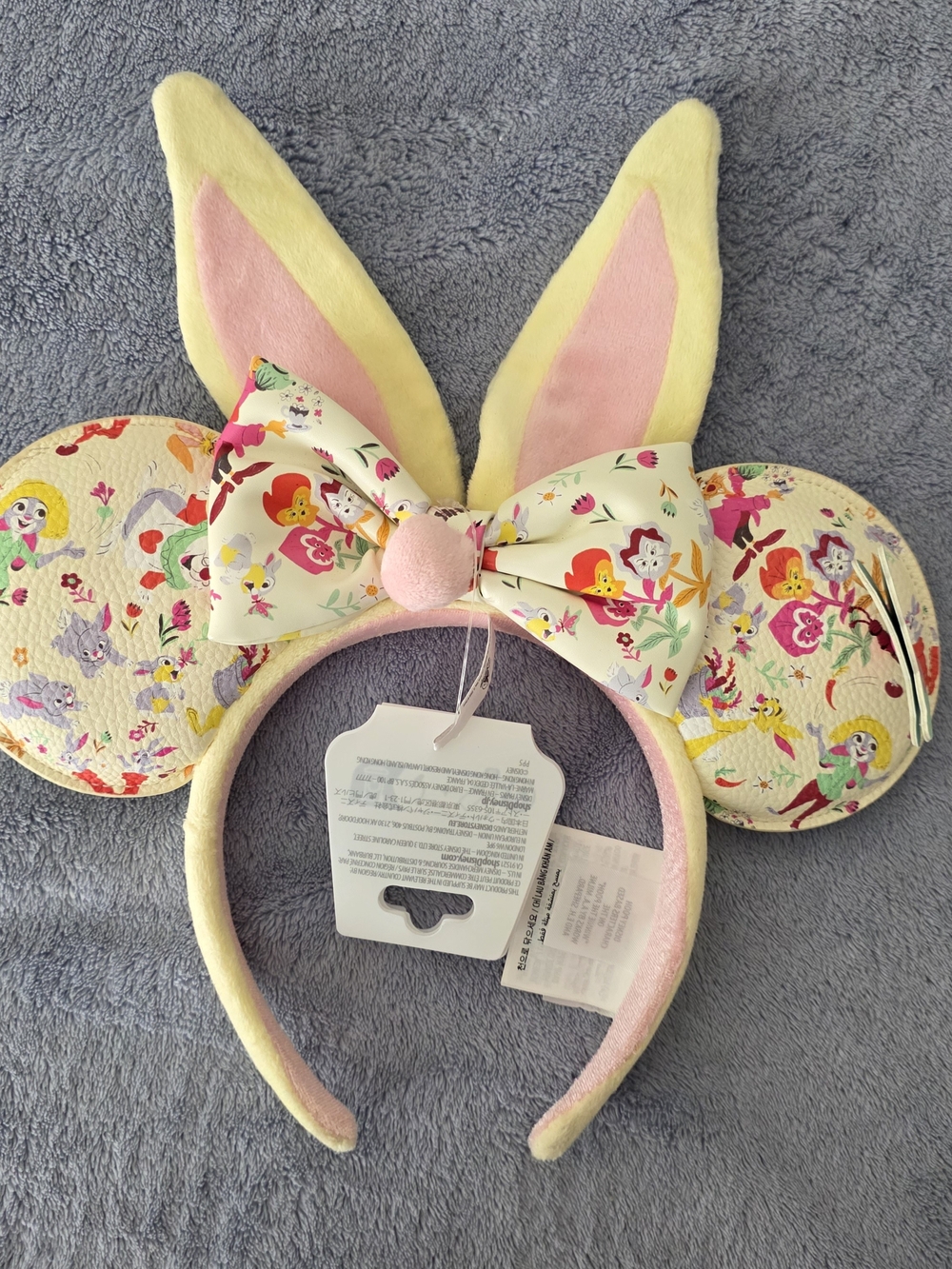 NWT Disney Minnie Easter Spring Reigning Rabbits Ears Headband